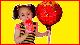 Большой ЧУПА ЧУПС Сюрприз! Вырос язык! Giant Chuppa Chups Lollipops Candy Sweets Tongue unboxing