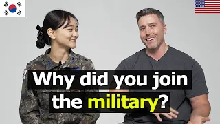 Korean Female Air Force Meets US Air Force Soldier For The First Time/Why Did You Join The Military?