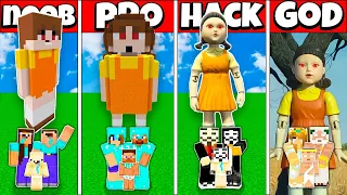 SQUID GAME GIRL RED LIGHT GREEN LIGHT CHALLENGE - NOOB vs PRO vs HACKER vs GOD Minecraft Animation