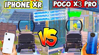 IPHONE XR VS POCO X3 PRO BGMI/PUBG TEST 2021🔥| POCO X3 PRO 90FPS TEST | IPHONE XR 60FPS TEST | 1v1