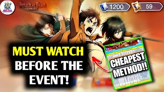 WATCH THIS BEFORE ATTACK ON TITAN EVENT!! AOT Event Guide & Tutorial How To Get AOT Skins