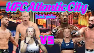 UFC Atlantic City Predictions | Blanchfield vs Fiorot | Quick Picks