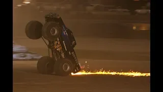 Sparking Nighttime Wheelies - BIGFOOT & Dan Runte - 2009 - BIGFOOT 4x4, Inc.