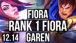 FIORA vs GAREN (TOP) | Rank 1 Fiora, 6 solo kills, Rank 29 | NA Challenger | 12.14