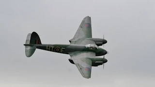 GIANT 1/4 SCALE De HAVILAND DH-98 MOSQUITO AT LMA RAF COSFORD RC MODEL AIRSHOW - 2014