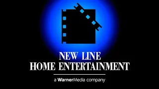 New Line Home Entertainment's new animated logo with "a WarnerMedia company" byline