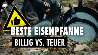 BESTE EISENPFANNE! Überteuerte Jägerpfanne, schwere Schmiedeeiserne und billige Alternative im Test