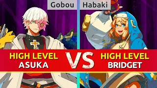 GGST ▰ Gobou (Asuka) vs Habaki (Bridget). High Level Gameplay