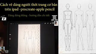 Cách vẽ dáng người thời trang trên ipad procreate apple pencil