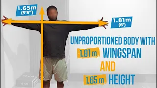 UNPROPORTIONED BODY WITH 1.81 M (6 ft) WINGSPAN & 1.65 M (5'5'') HEIGHT