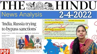 2 April 2022 | The Hindu Newspaper Analysis in English | #upsc #IAS