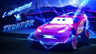 Cars ⚡ Mad McQueen Vs Chick Hicks ⚡ Lightning Vs Thunder