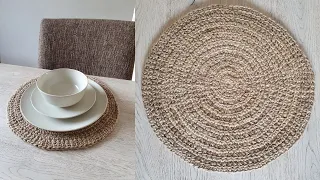 CROCHET TUTORIAL: How to Crochet a ROUND PLACEMAT