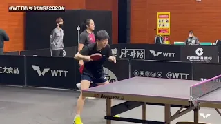 Sun Yingsha train with teammate Chen Xingtong at WTT Champions in Xinxiang｜Table Tennis 孙颖莎 陈幸同