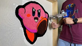 RUG TUFTING ASMR - KIRBY RUG (START TO FINISH)