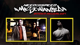 Need for Speed: Most Wanted Binder Revealed with "Cross", his Partner & "Ronnie"!