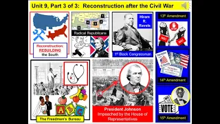 Unit 9, Part 3 - Reconstruction after the Civil War