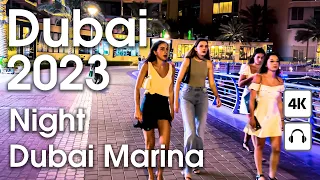 Dubai 🇦🇪 Dubai Marina [ 4K ] Night Walking Tour