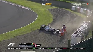 F1 2012 Japan Perez Spins Out