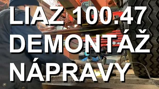 Liaz 100.47: Demontáž přední nápravy