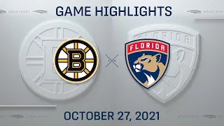 NHL Highlights | Bruins vs. Panthers - Oct. 27, 2021