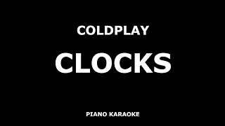 Coldplay - Clocks - Piano Karaoke [4K]