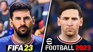 FIFA 23 vs eFootball 2023 Faces Comparison - PS5