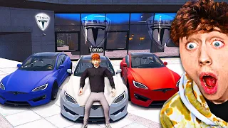 Stealing Every TESLA From Showroom In GTA 5 RP!