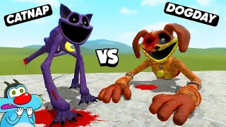 CATNAP Attacked DOGDAY Poppy Playtime chapter 3 In Garry's Mod | Who Is Stronger Catnap Vs DogDay!?