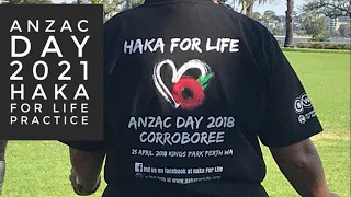 Haka For Life. Anzac Day 2021 practice