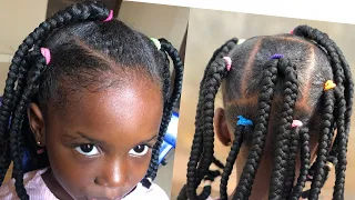 CUTE AND EASY HAIRSTYLE FOR KIDS USING BRAZILIAN WOOL | KIDS WITH SHORT HAIR