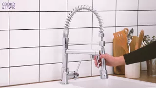 COOKE AND LEWIS PULL-OUT SPRAY MONO MIXER KITCHEN TAP CHROME| Screwfix