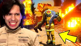 SALVEI UMA PESSOA DE UMA CASA EM CHAMAS!!! (Firefighter simulator: the squad)