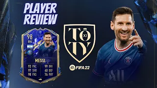 FIFA 22 TOTY Messi (98) Player Review/Highlights