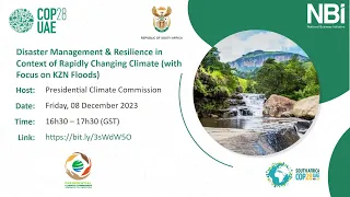 COP28 - Day 8: Session 6 - The JET P, JET IP and Implementation Plan in South Africa