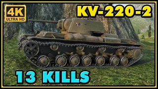 World of Tanks | KV-220-2 - 13 Kills - 3,3K Damage - 1 VS 6 Gameplay