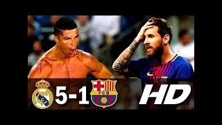 Real Madrid vs Barcelona 5-1 Spanish Super Cup  Goals HD Arabic Commentary