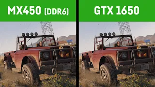 MX450 DDR6 vs GTX 1650