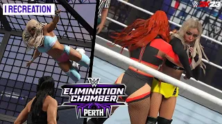 WWE Women's Elimination Chamber match 2024 Highlights | WWE 2K23 SIMULATION