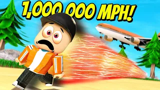 I Went 1,000,000 MPH In Roblox Speed Simulator!