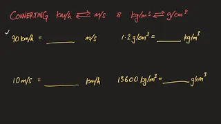 Unit Conversion for Speed and Density