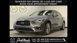 SILVER 2019 INFINITI Q50 3.0t Luxe AWD Review   - Park Mazda