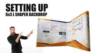 Pharmaniaga 6x3 L Shape Pop Up Backdrop Display - How to Setup