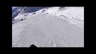 Tapio at Lech am Arlberg in Jan 2022 (black slope)