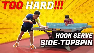 Learn the HOOK Side-Topspin serve that's TOO HARD to return! | Table Tennis Review [4k]