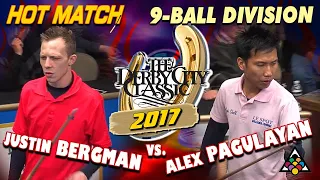 HOT MATCH: Justin BERGMAN vs. Alex PAGULAYAN - 2017 DERBY CITY CLASSIC 9-BALL DIVISION