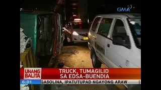 UB: Truck, tumagilid sa EDSA-Buendia