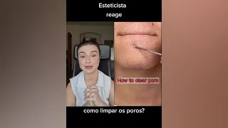 Como limpar os poros no Tik Tok | Esteticista reage #shorts