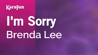 I'm Sorry - Brenda Lee | Karaoke Version | KaraFun