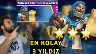 ORTA ÇAĞ KORUYUCU MÜCADELESİ !EN KOLAY 3 YILDIZ ALMA !Clash of Clans #clashofclansvideos #clashofcla